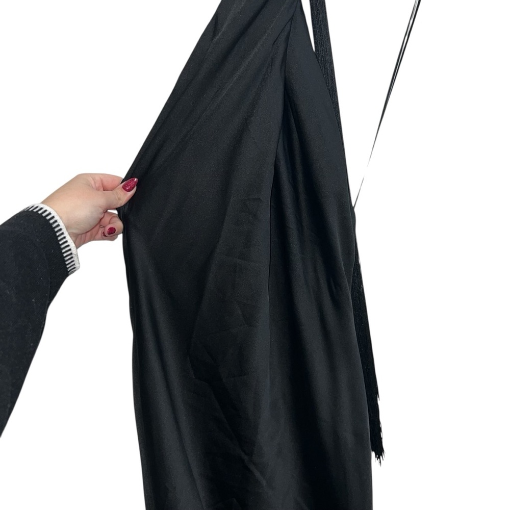 Show Me Your MuMu Black Fringe Halter Maxi Dress - Picture 5 of 12